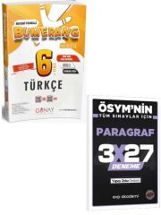 Günay 2027 6. Sınıf Türkçe Etkinlikli Bumerang Serisi+EVP Akademi 3x27 Paragraf Deneme