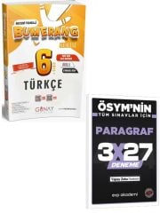 Günay 2027 6. Sınıf Türkçe Etkinlikli Bumerang Serisi+EVP Akademi 3x27 Paragraf Deneme