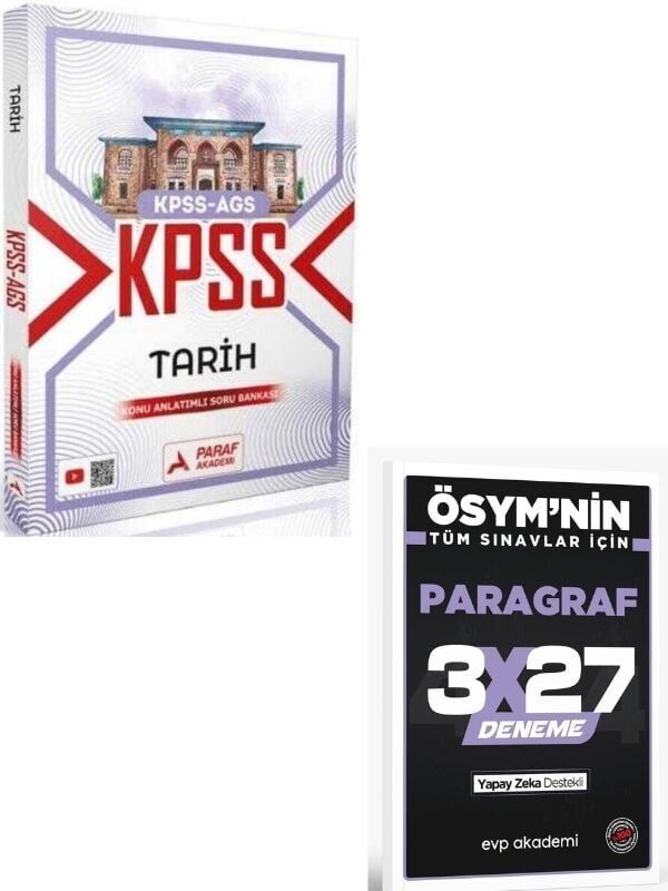Paraf 2027 KPSS AGS Tarih Konu Anlatımlı Soru Bankası+ EVP Akademi Paragraf