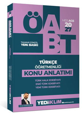Yediiklim 2027 ÖABT MEB-AGS Türkçe Öğretmenliği Türk Halk, Yeni Türk, Eski Türk Edebiyatı Konu Anlatımı - Faruk Karaaslan