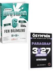 Günay 2027 6. Sınıf Fen Bilimleri Etkinlikli Bumerang Serisi+EVP Akademi 3x27 Paragraf Deneme