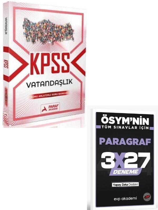 Paraf 2027 KPSS Vatandaşlık Konu Anlatımlı Soru Bankası+ EVP Akademi Paragraf