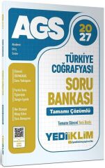 Yediiklim 2027 MEB-AGS Türkiye Coğrafyası Soru Bankası Çözümlü