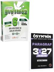 Günay 2027 6. Sınıf Din Kültürü ve Ahlak Bilgisi Etkinlikli Bumerang Serisi+EVP Akademi 3x27 Paragraf Deneme