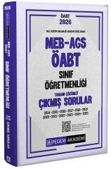 Pegem 2026 ÖABT MEB-AGS Sınıf Öğretmenliği Çıkmış Sorular Çözümlü Pegem Akademi Yayınları