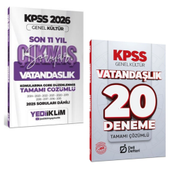 Yediiklim 2026 KPSS Genel Kültür Vatandaşlık Konularına Göre Son 11 Yıl Çıkmış Sorular & KPSS Vatandaşlık 20 Deneme Deli Defteri Yayınları Seti