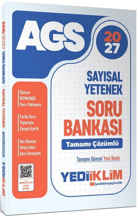 Yediiklim 2027 MEB-AGS Sayısal Yetenek Soru Bankası Çözümlü