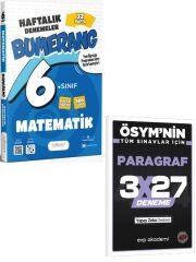 Günay 2027 6. Sınıf Matematik Bumerang 32 Haftalık Denemeleri+EVP Akademi 3x27 Paragraf Deneme