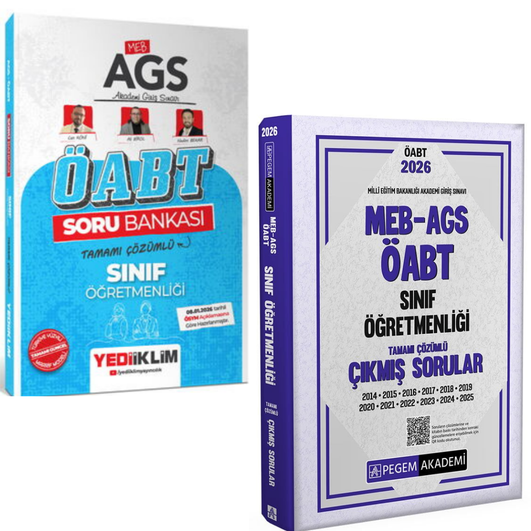 Yediiklim MEB AGS ÖABT Sınıf Öğretmenliği Soru Bankası & MEB AGS ÖABT Sınıf Öğretmenliği Çıkmış Sorular Pegem Seti