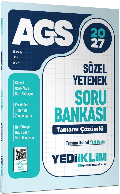 Yediiklim 2027 MEB-AGS Sözel Yetenek Soru Bankası Çözümlü