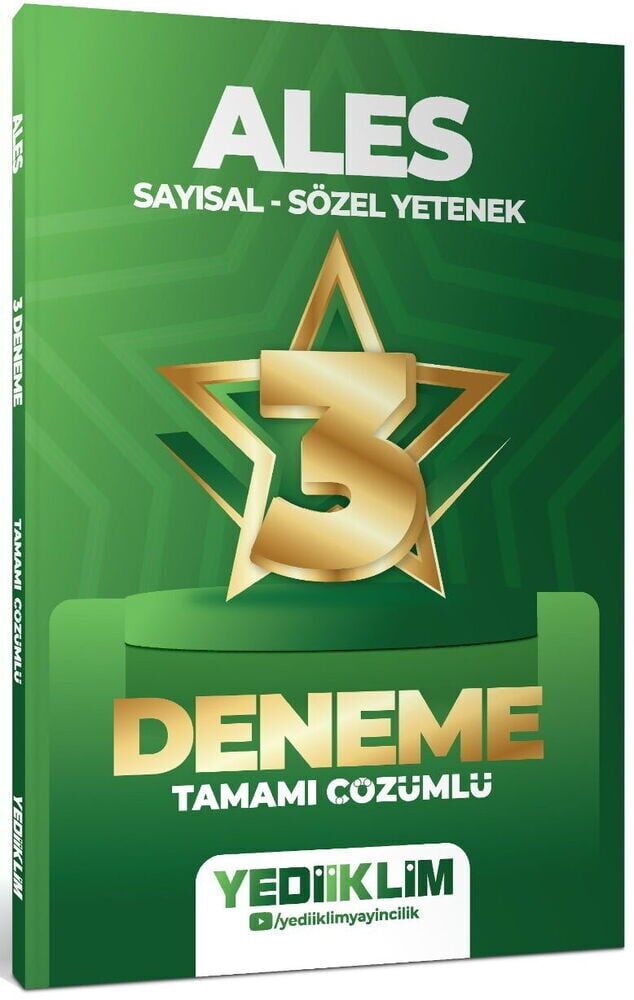 Yediiklim 2027 ALES 3 Yıldız Deneme Çözümlü