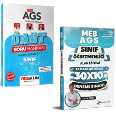 Yediiklim  MEB AGS ÖABT Sınıf Öğretmenliği Soru Bankası & Meb Ags ÖABT Sınıf Öğretmenliği 10 Deneme Dizgi Kitap Seti