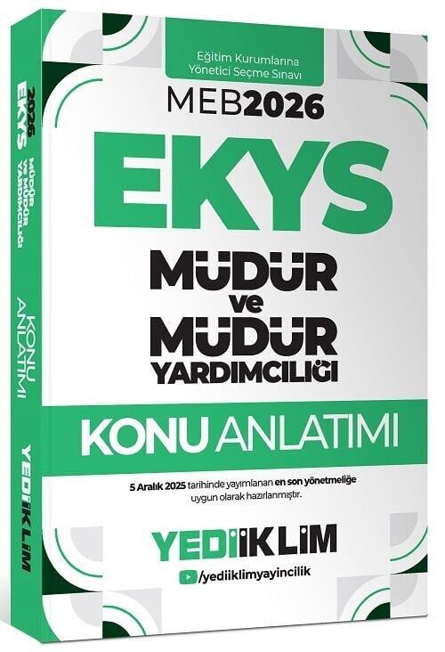 Yediiklim 2026 MEB EKYS Müdür ve Yardımcılığı Konu Anlatımlı Yediiklim Yayınları