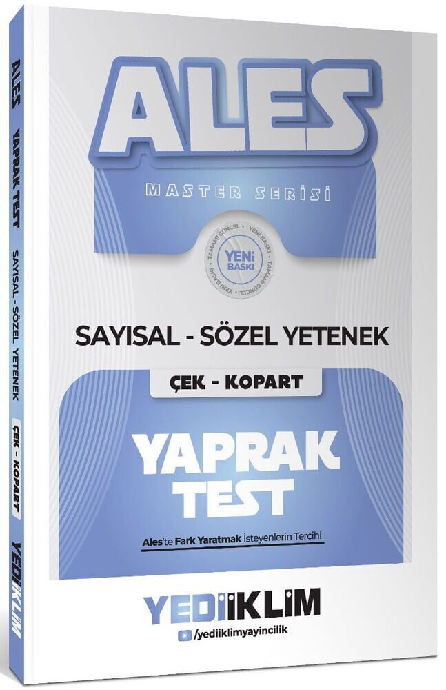 Yediiklim 2027 ALES MASTER Yaprak Test Çek Kopart