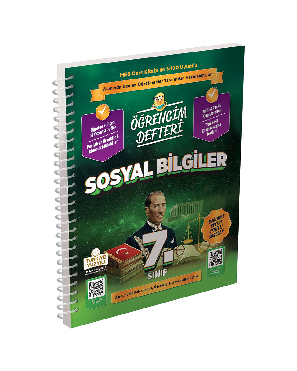 2027 Murat Yayınları 7.Sınıf Sosyal Bilgiler Öğrencim Defteri