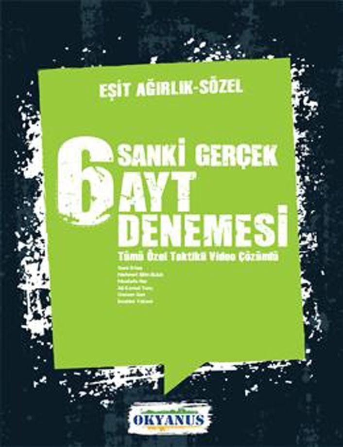 Okyanus Yayınları AYT Eşit Ağırlık Sözel 6 Sanki Gerçek Denemesi