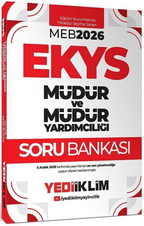 Yediiklim 2026 MEB EKYS Müdür ve Yardımcılığı Soru Bankası Yediiklim Yayınları
