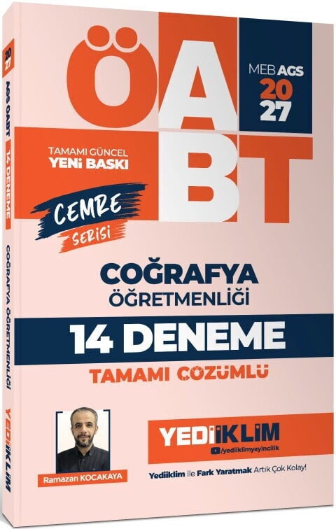 Yediiklim 2027 ÖABT MEB-AGS Coğrafya Öğretmenliği 14 Deneme Çözümlü Cemre Serisi - Ramazan Kocakaya