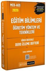 YENİ AGS - Pegem 2026 MEB-AGS Eğitim Bilimleri Öğretim Yöntem ve Teknikleri Ders İzleme Defteri Pegem Akademi Yayınları