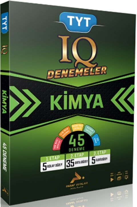 Paraf Yayınları TYT Kimya IQ Video Çözümlü 45 Branş Deneme