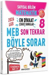 Sinan Kuzucu 2026 8. Sınıf LGS Matematik Sayısal Son Tekrar Soru Bankası Çözümlü Sinan Kuzucu Yayınları
