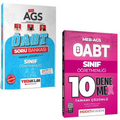 Yediiklim MEB AGS ÖABT Sınıf Öğretmenliği Soru Bankası & ÖABT MEB-AGS Sınıf Öğretmenliği 10 DenemeX Çözümlü İndeks Akademi Seti