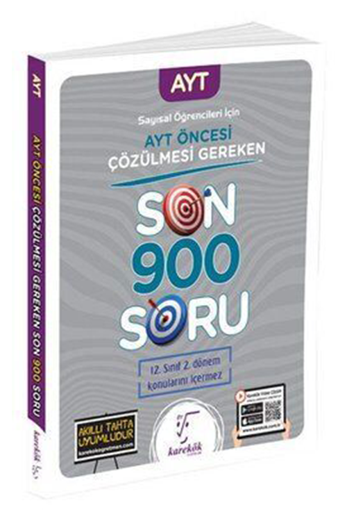 2023 Karekök Yayınları AYT Öncesi Çözülmesi Gereken Son 900 Soru Sayısal Öğrencileri için
