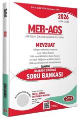 Data 2026 MEB-AGS Mevzuat Soru Bankası Çözümlü Ultra Serisi Data Yayınları