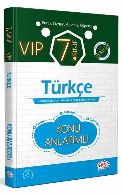 Editör Yayınevi 7. Sınıf VIP Türkçe Konu Anlatımlı