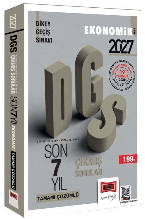 Yargı 2027 DGS Çıkmış Sorular Son 7 Yıl Çözümlü Ekonomik Seri