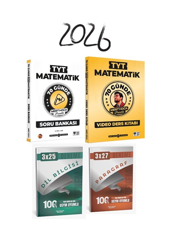 Mert + Anla Kazan 2026 TYT Video Ders Kitabı + Soru + Anla Kazan Deneme 4 lü Set