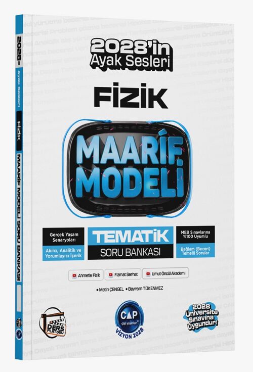 Çap Yayınları 2028 YKS TYT AYT Fizik Ders Platosu Maarif Modeli Tematik Soru Bankası Çap Yayınları