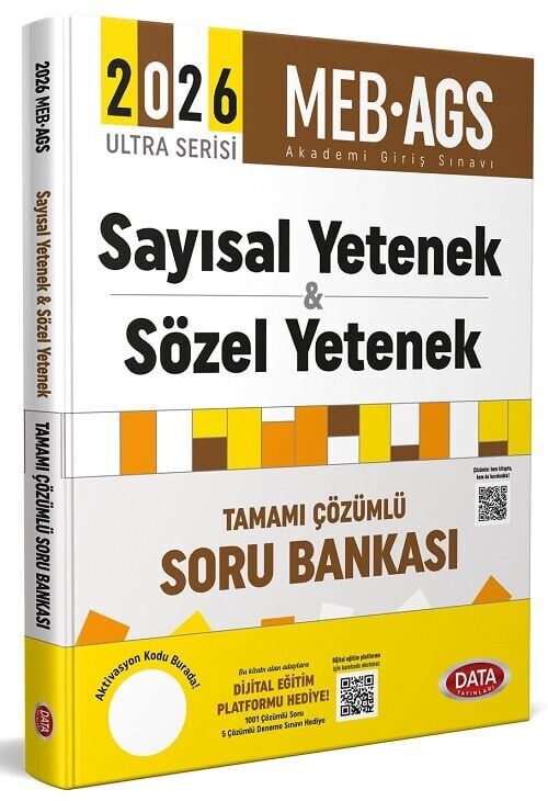 Data 2026 MEB AGS Sayısal-Sözel Yetenek Soru Bankası Çözümlü Ultra Serisi Data Yayınları