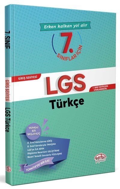 Editör Yayınevi 7. Sınıflar için LGS Türkçe