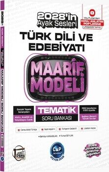 Çap Yayınları 2028 Üniversiteye Hazırlık Türk Dili ve Edebiyatı Ders Platosu Maarif Modeli Tematik Soru Bankası
