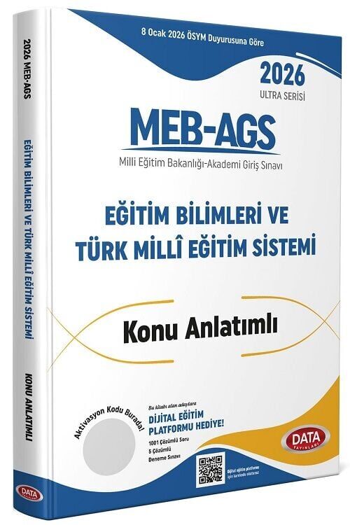 Data 2026 MEB-AGS Eğitim Bilimleri ve Türk Milli Eğitim Sistemi Konu Anlatımlı Ultra Serisi Data Yayınları