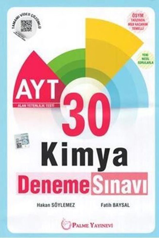 Palme Yayınları AYT Kimya 30 Deneme