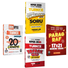 Yediiklim 2026 Bumerang Türkçe Soru Bankası & KPSS Türkçe Simülasyon 20 Deneme & KPSS Türkçe Yaprak Test & Paragraf Deneme Seti