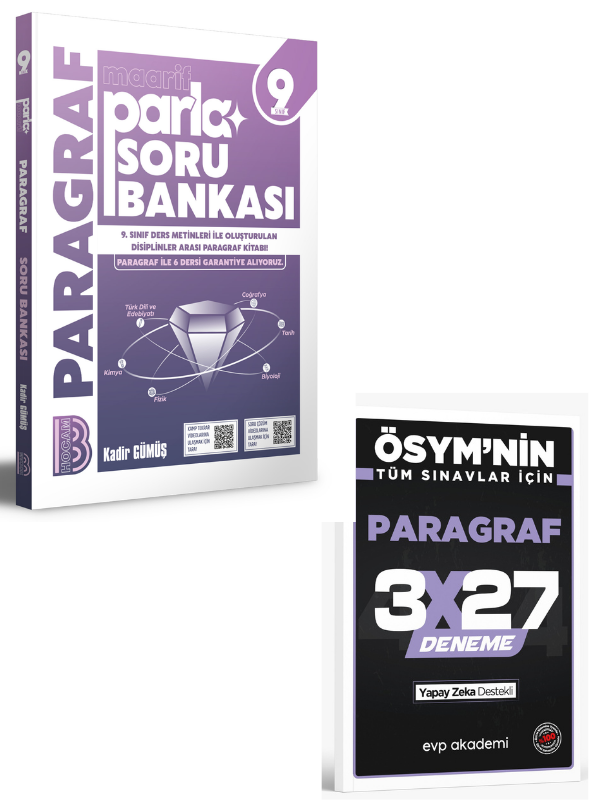 Benim Hocam 2027  9. Sınıf Maarif Paragraf Soru Bankası + EVP Akademi Paragraf