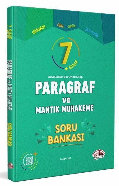 Editör Yayınevi 7. Sınıf Paragraf ve Mantık Muhakeme Soru Bankası