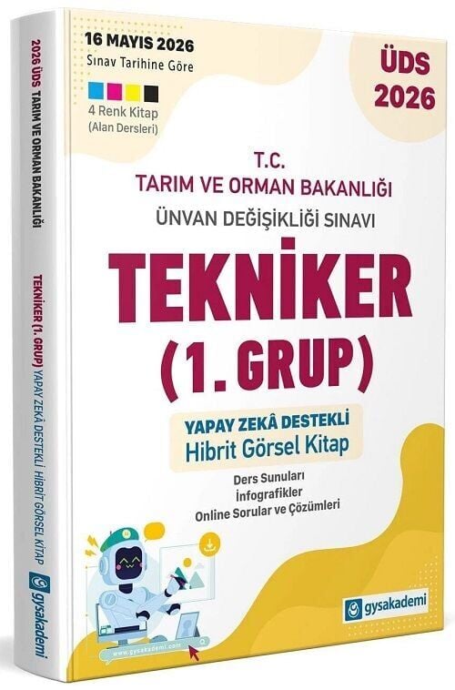 GYS Akademi 2026 GYS ÜDS Tarım ve Orman Bakanlığı Tekniker 1. Grup Görsel Hibrit Kitap Görevde Yükselme Ünvan Değişikliği GYS Akademi