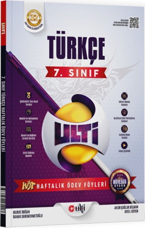 2027 Ulti Yayınları 7. Sınıf Türkçe Haftalık Ödev Föyleri