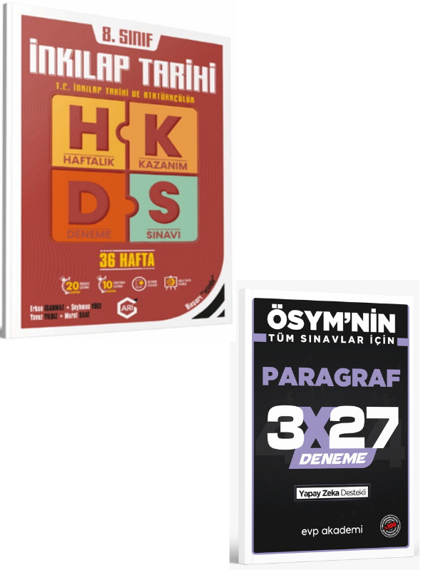 Arı 2027 8. Sınıf T.C. İnkılap Tarihi ve Atatürkçülük Arı Haftalık Kazanım Deneme+ EVP Akademi Paragraf