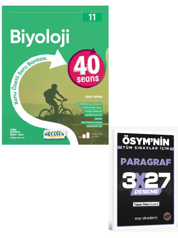 Okyanus 2027 11. Sınıf 40 Seans Biyoloji+ EVP Akademi Paragraf
