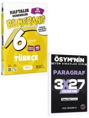 Günay 2027 6. Sınıf Türkçe Bumerang 32 Haftalık Denemeleri+EVP Akademi 3x27 Paragraf Deneme