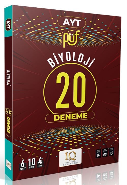 IQ Yayınları YKS AYT Biyoloji Püf 20 Deneme IQ Yayınları