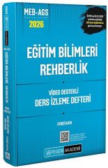 YENİ AGS - Pegem 2026 MEB-AGS Eğitim Bilimleri Rehberlik Ders İzleme Defteri Pegem Akademi Yayınları