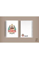 Pug Life Kral Köpek A5 Çizgisiz Spiralli Defter Bigelio