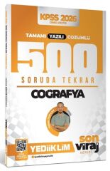 Yediiklim 2026 KPSS Coğrafya 500 Soruda Tekrar Son Viraj Serisi Çözümlü - Hakan Topcan Yediiklim Yayınları