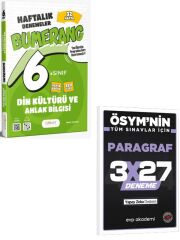 Günay 2027 6. Sınıf Din Kültürü ve Ahlak Bilgisi Bumerang 32 Haftalık Denemeler+EVP Akademi 3x27 Paragraf Deneme